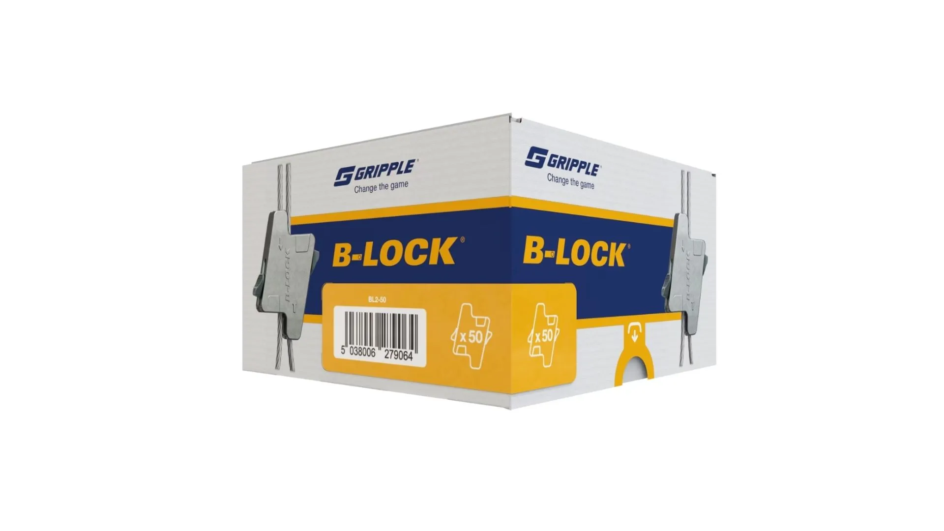 Boîte contenant 50 galets pour câble Ø 1,5 - 2,5 mm - B-LOCK by Gripple