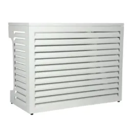 Cache climatisation aluminium blanc - Taille L
